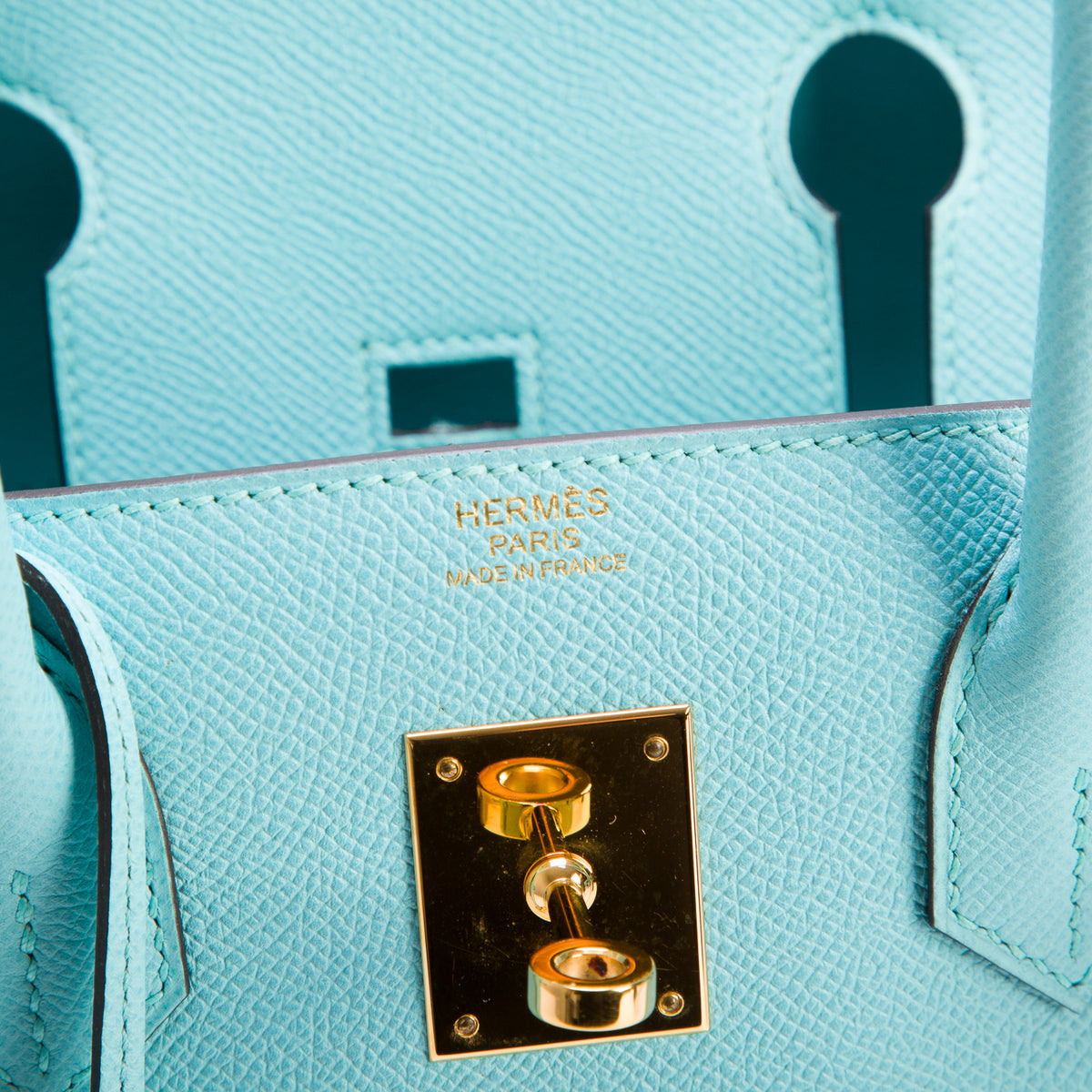 Hermes Bleu Atoll Epsom Birkin 30 w/ Box