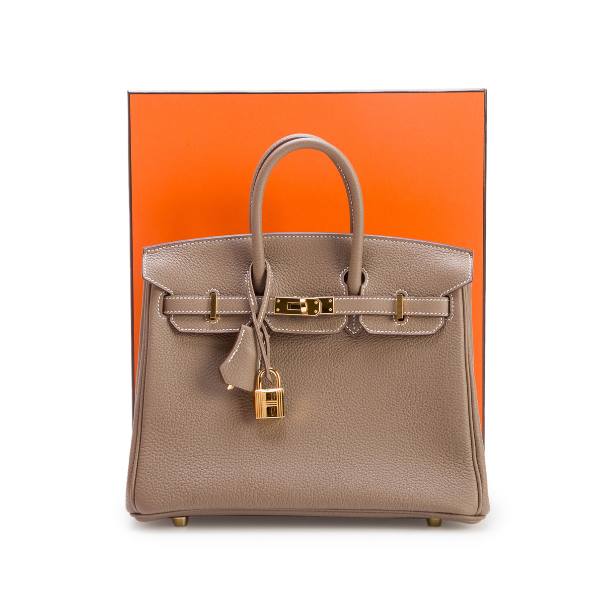 Hermes 2026 Etoupe Togo Birkin 25 w/ Box