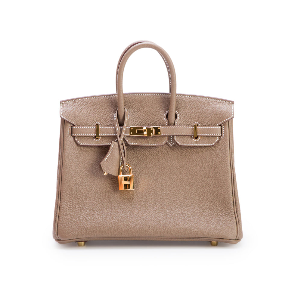 Hermes 2026 Etoupe Togo Birkin 25 w/ Box