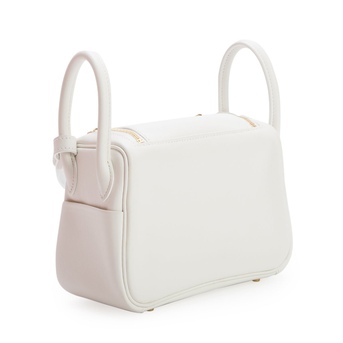 Hermes 2023 Blanc Swift Leather Lindy Mini 20 w/ Box