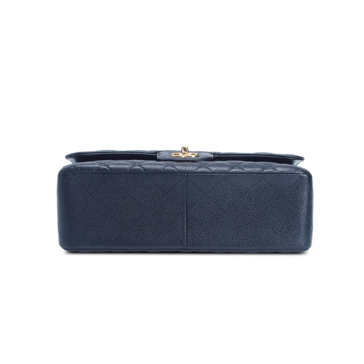 Chanel Black Quilted Caviar Leather Classic Jumbo Double Flap Bag