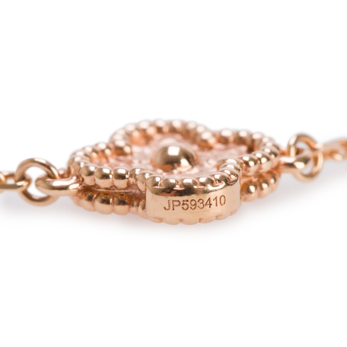 Van Cleef & Arpels 18k Rose Gold Sweet Alhambra 6 Motif Bracelet