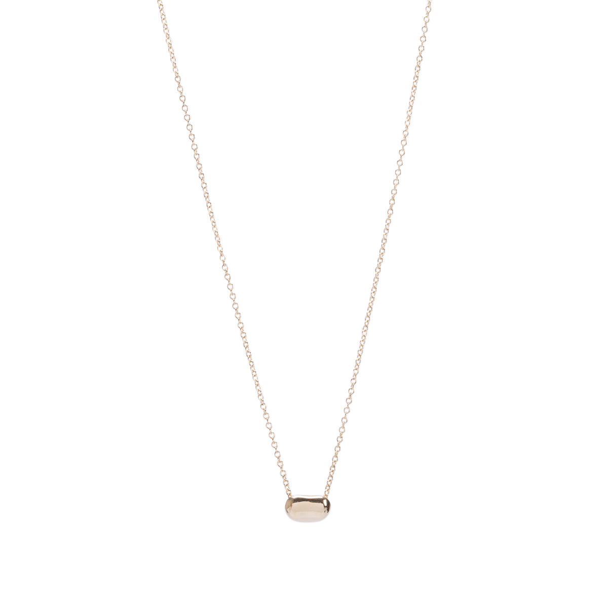 Tiffany & Co. Elsa Peretti 18k Yellow Gold 6.5 MM Mini Bean Pendant Necklace w/ Box