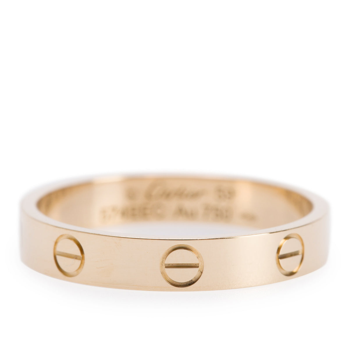 Cartier 2025 18k Yellow Gold 3.6 mm Love Wedding Band Ring, Small Model Size 59 8.75 w/ Box & Certificate