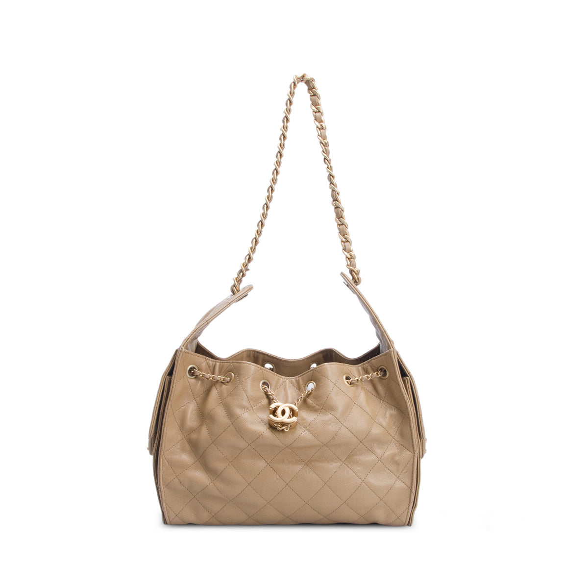 Chanel Brown Caviar Quilted Small Chanel 25 Handbag