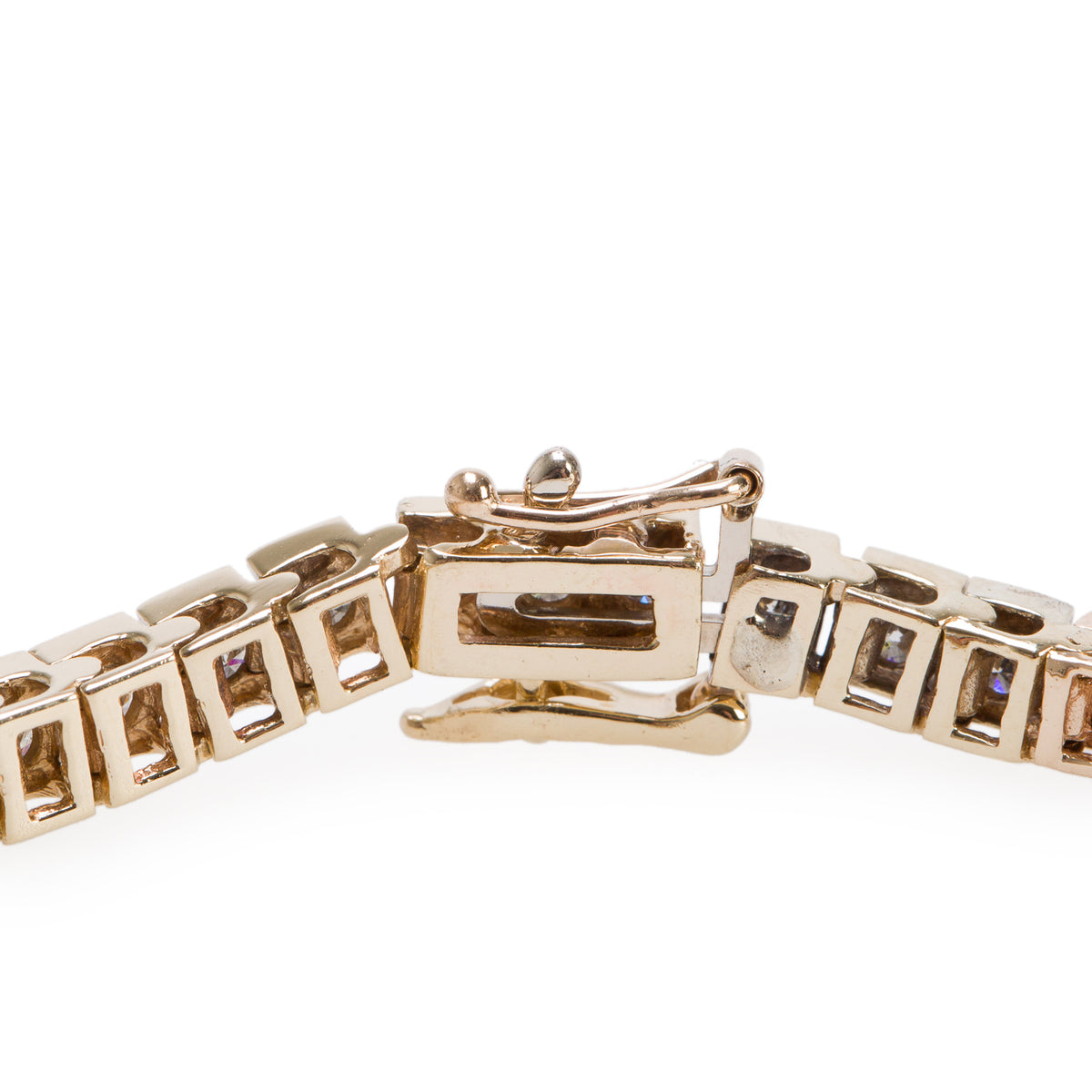 14k Yellow Gold 6.40 tcw. Diamond Tennis Bracelet