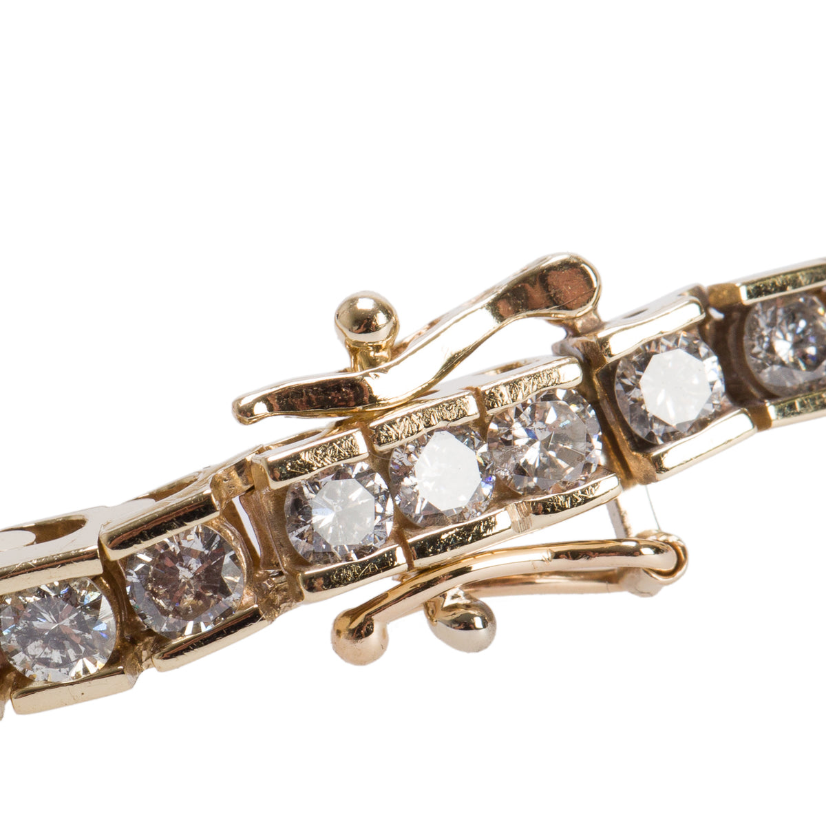 14k Yellow Gold 6.40 tcw. Diamond Tennis Bracelet