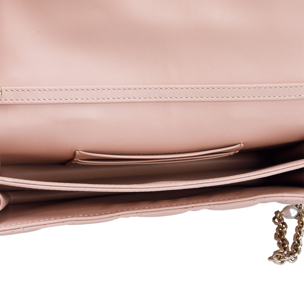 Christian Dior 2023 Pink Lambskin Leather Cannage Mini My Dior Bag w/ Chain