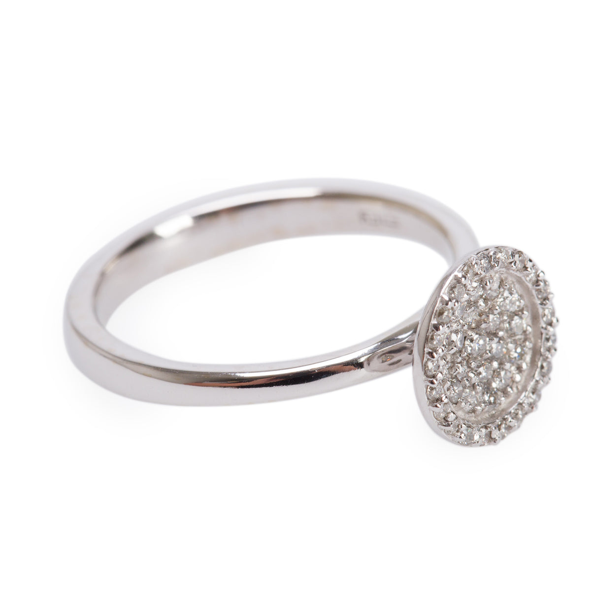 Effy 14k White Gold Cluster Diamond Ring, Size 6