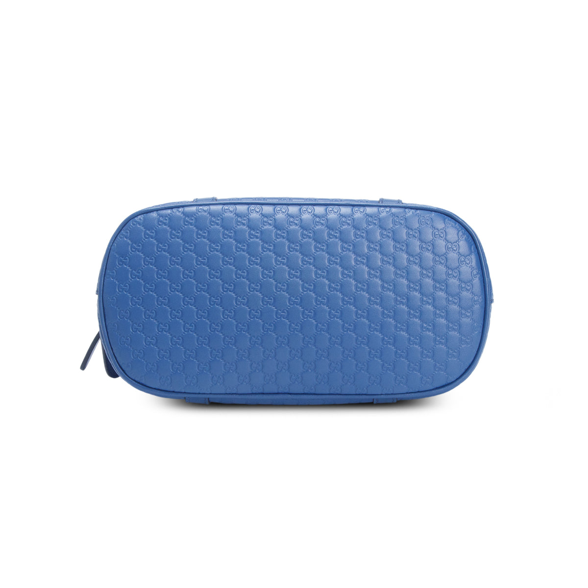 Gucci Blue Signature Leather Mini Dome Bag w/ Strap