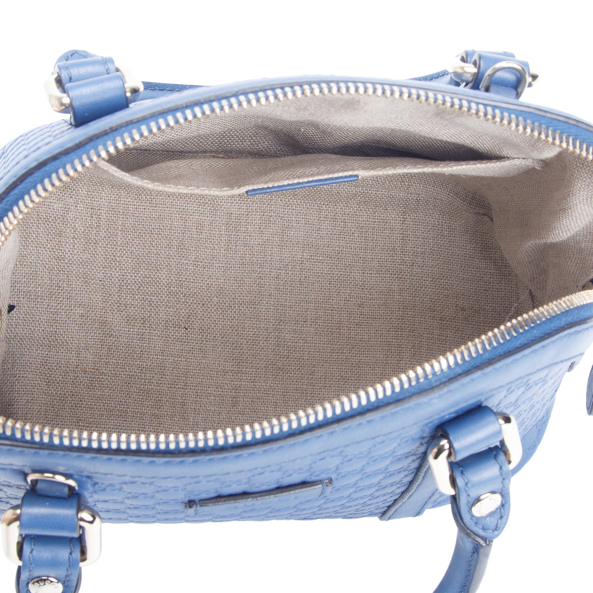 Gucci Blue Signature Leather Mini Dome Bag w/ Strap