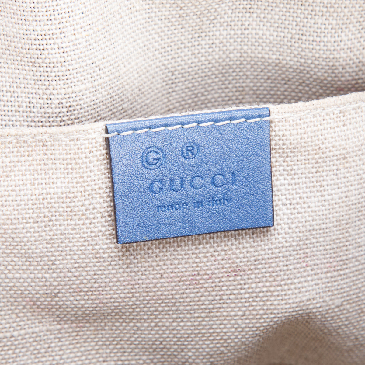 Gucci Blue Signature Leather Mini Dome Bag w/ Strap