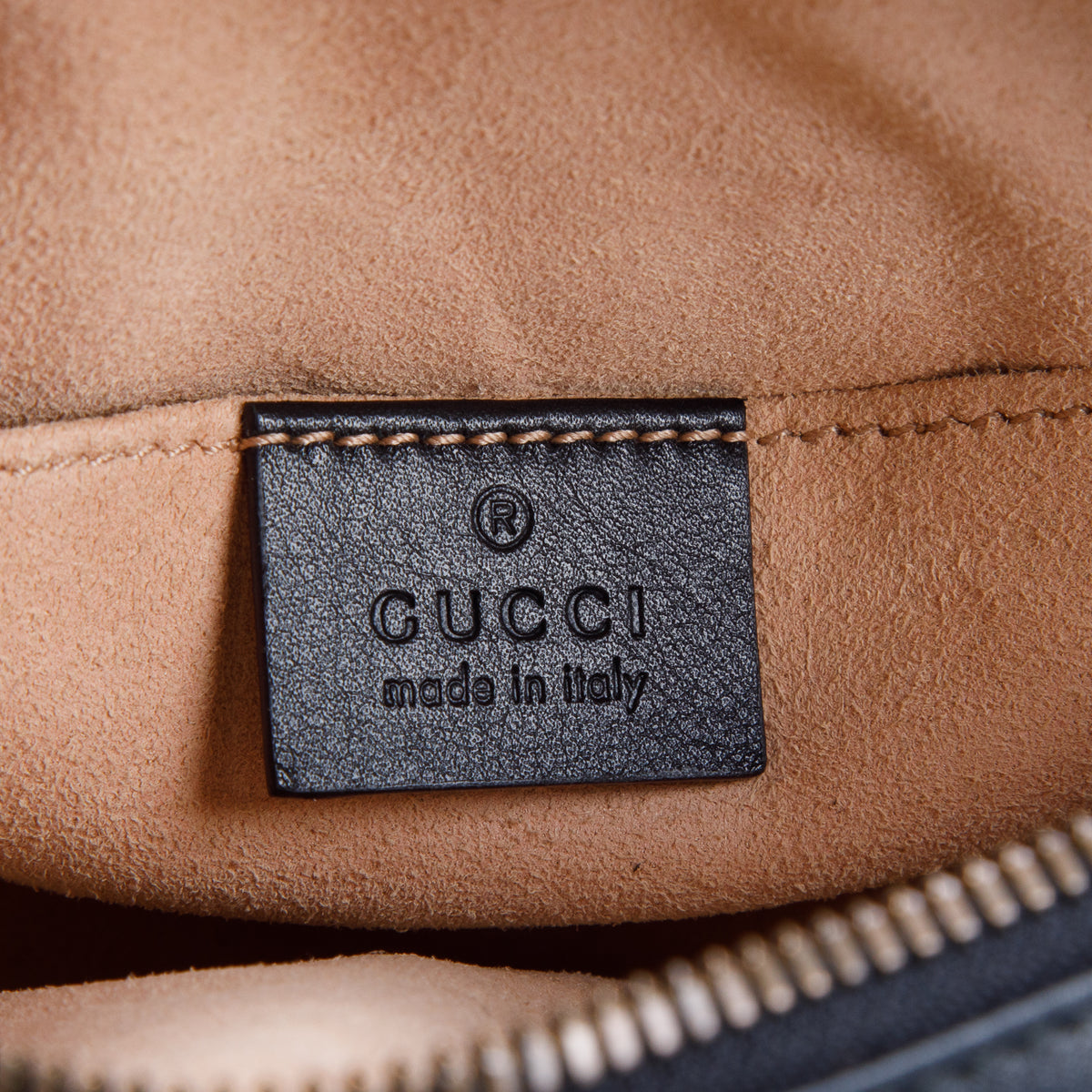 Gucci Black Calfskin Matelasse GG Marmont Belt Bag, Size 95 38