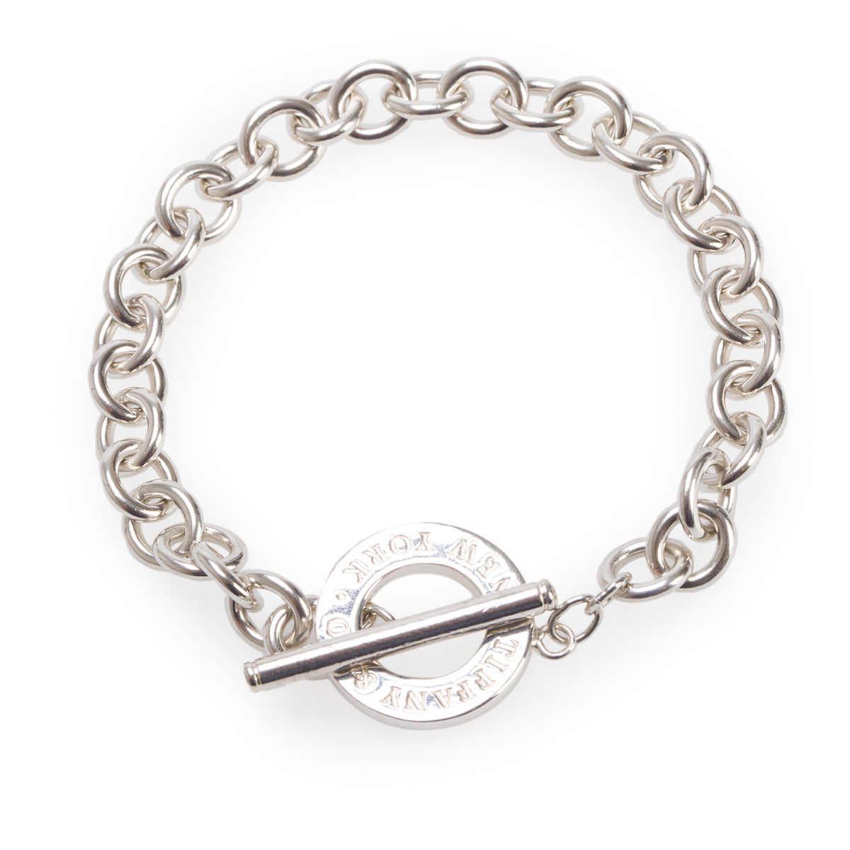 Tiffany & Co. Sterling Silver Oval Link Toggle Bracelet