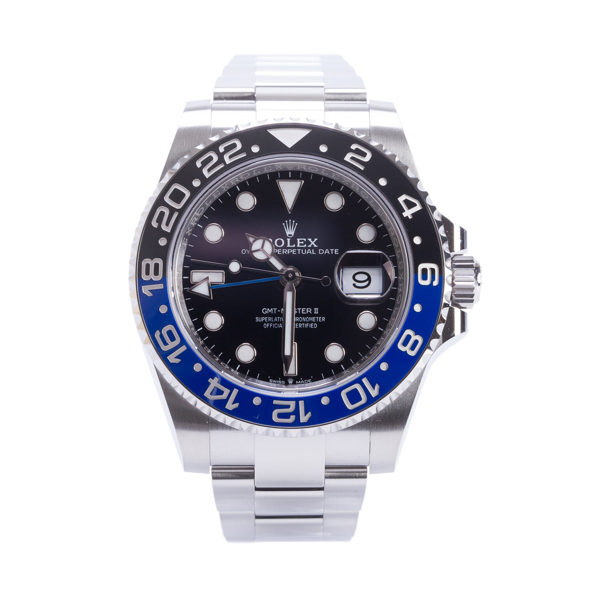 Rolex 2022 Stainless Steel GMT-Master II "Batman" 40 MM Watch 126710BLNR w/ Box & Papers