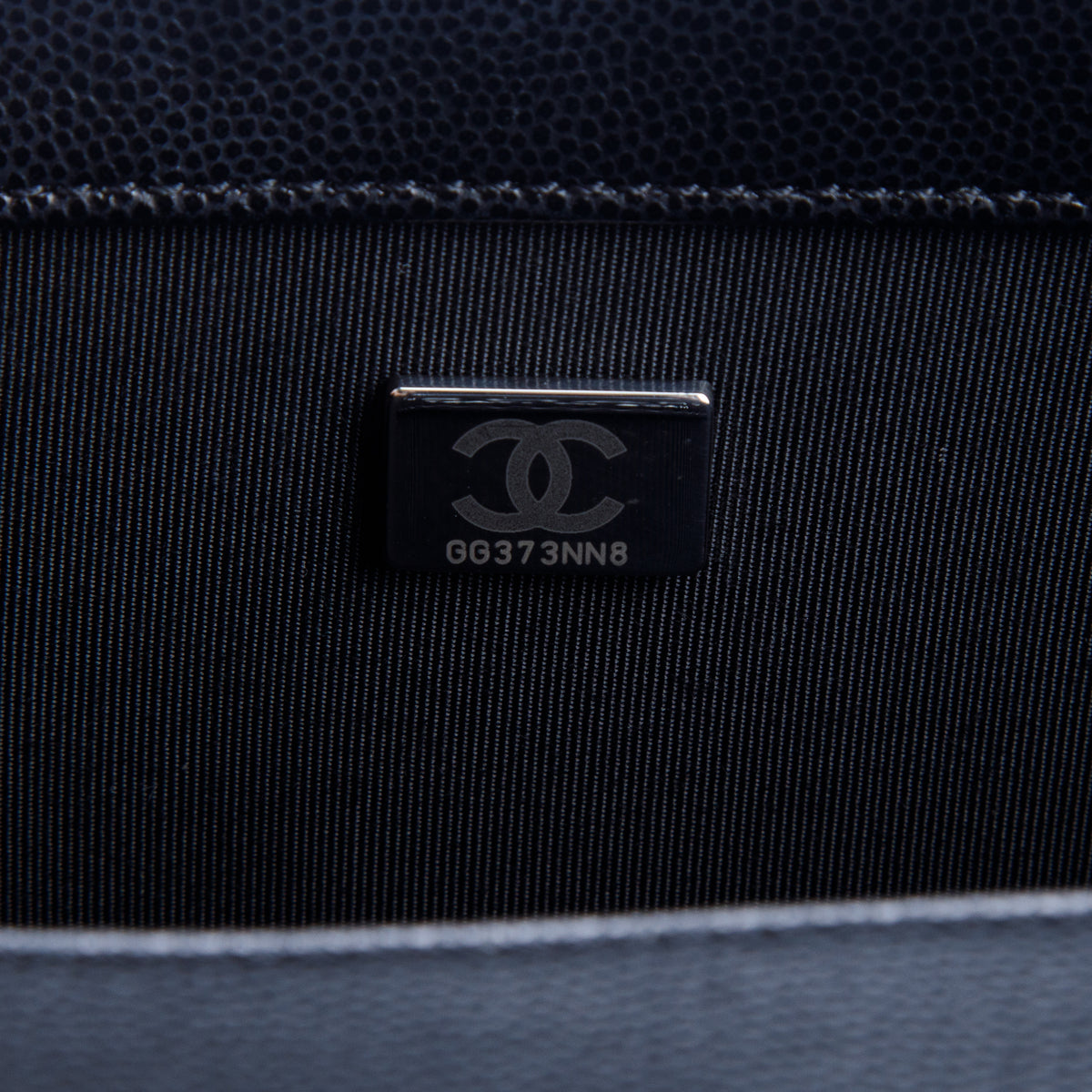 Chanel Black Quilted Caviar Medium Boy Flap Bag w/ Box