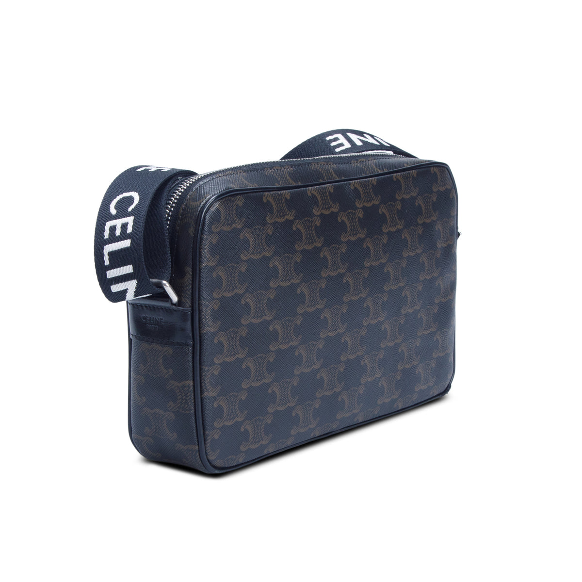 Celine 2024 Black Triomphe Messenger Bag