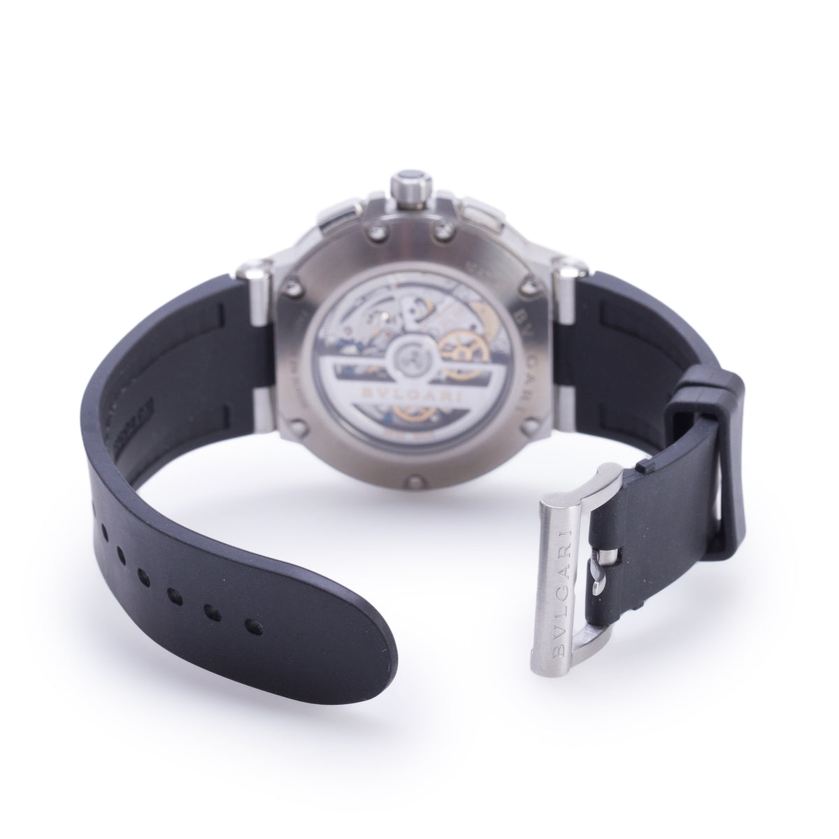 BVLGARI Stainless Steel Diagono Velocissimo 41 MM Automatic Chronograph Watch Black Dial w/ Box & Papers