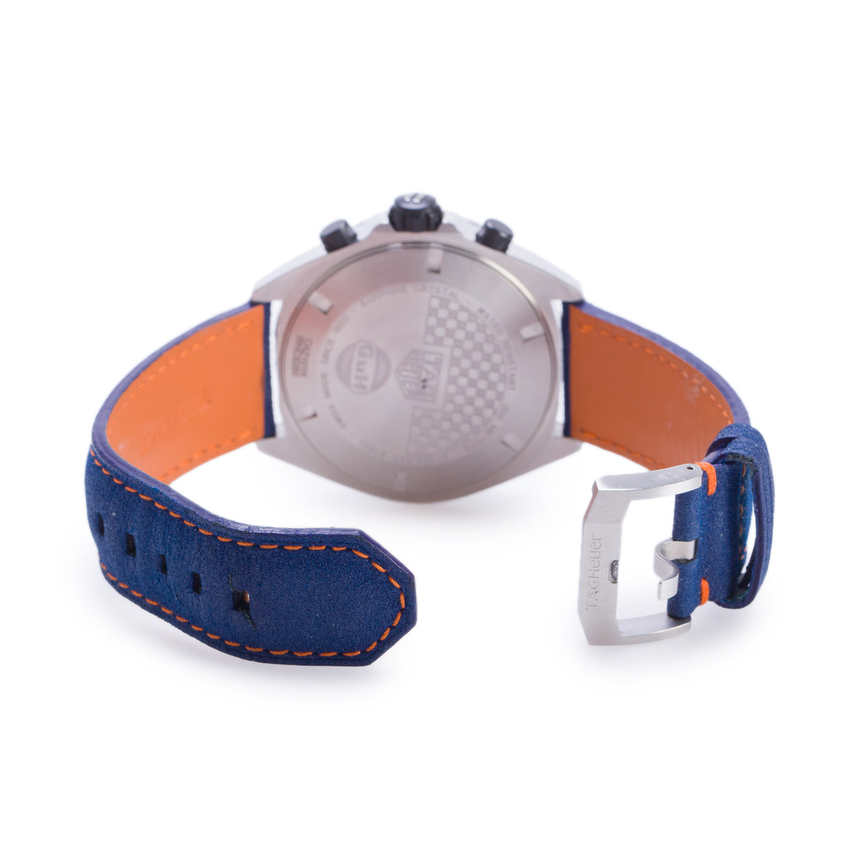 Tag Heuer Stainless Steel Gulf Formula 1 43 MM Quartz Chronograph Watch Blue Dial CAZ101N