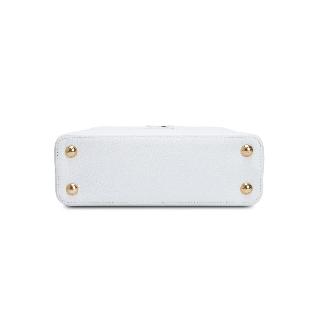 Louis Vuitton White Taurillon Capucines BB w/ Strap