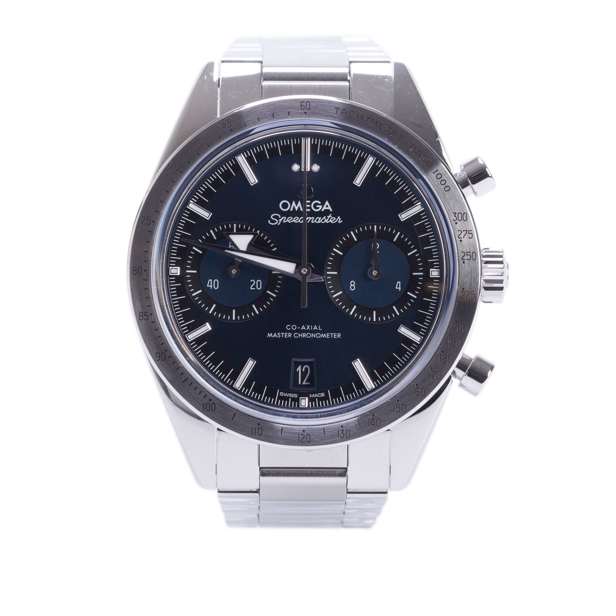Omega 2024 Stainless Steel Speedmaster '57 41 MM Automatic Chronograph Watch Blue Dial w/ Box & Papers