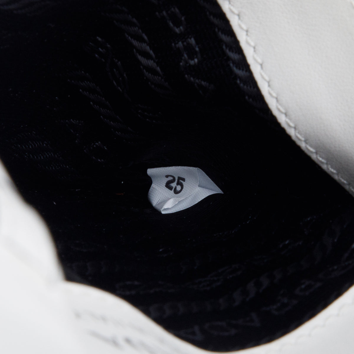 Prada White City Calf Plex Ribbon Bag w/ Strap
