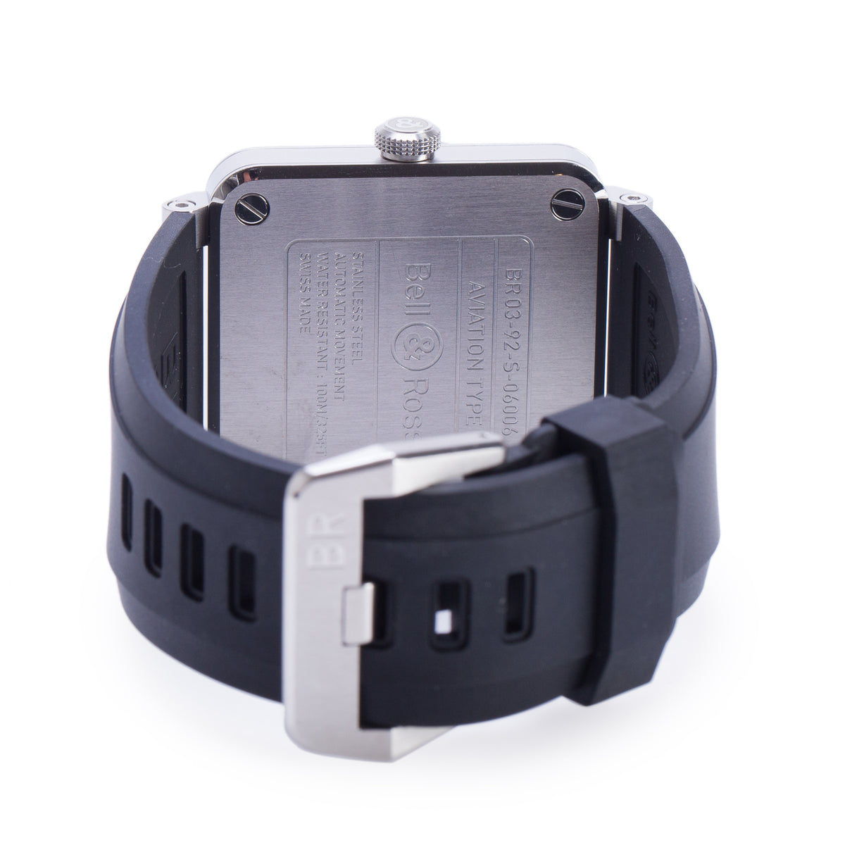 Bell & Ross Stainless Steel BR03-92 42 MM Automatic Watch Black Dial