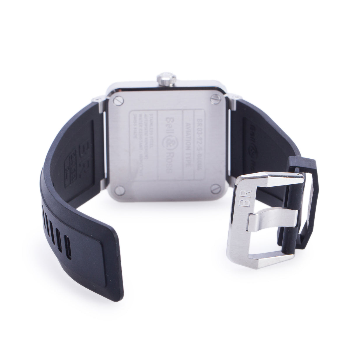 Bell & Ross Stainless Steel BR03-92 42 MM Automatic Watch Black Dial