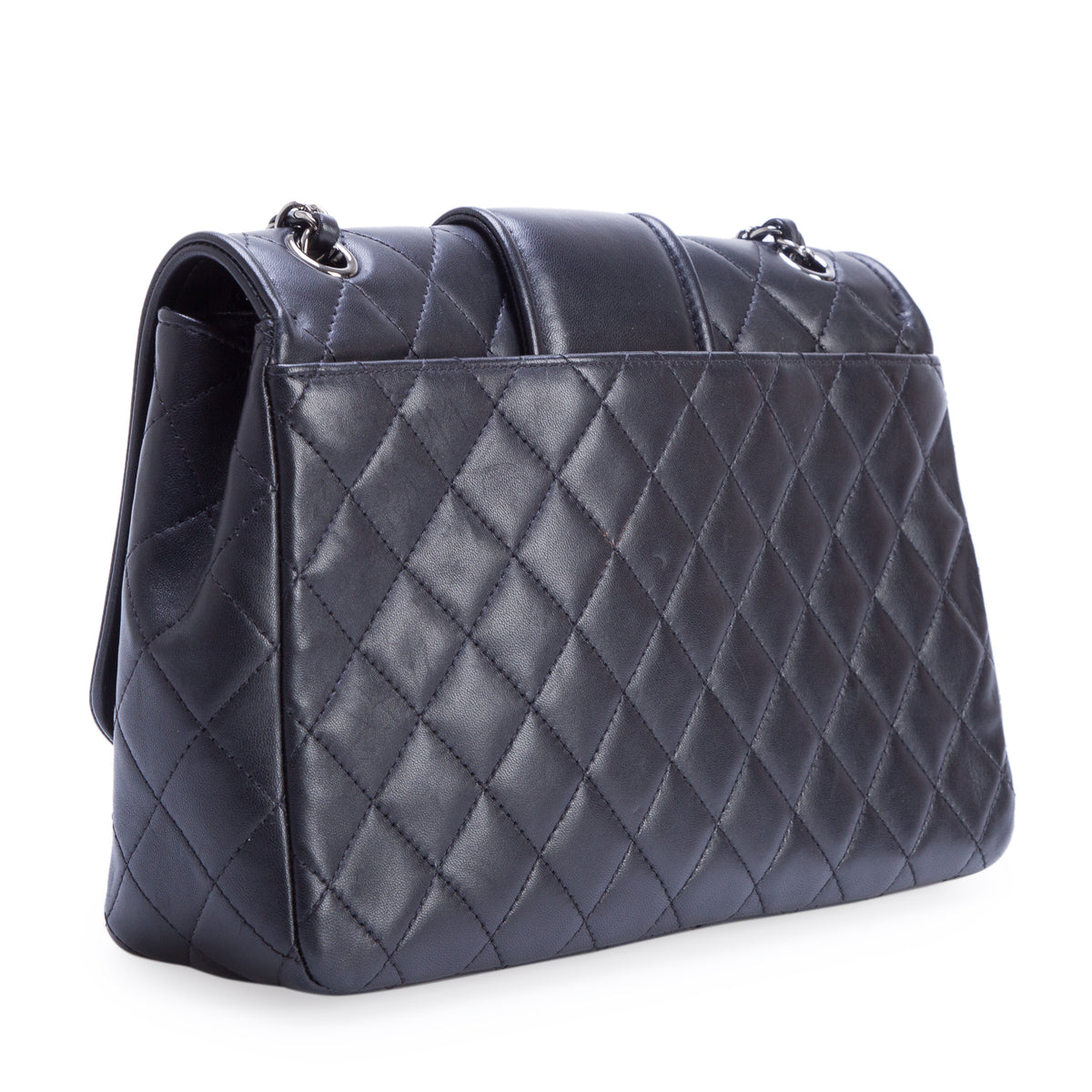 Chanel Black Lambskin Quilted Elementary Chic Flap Bag