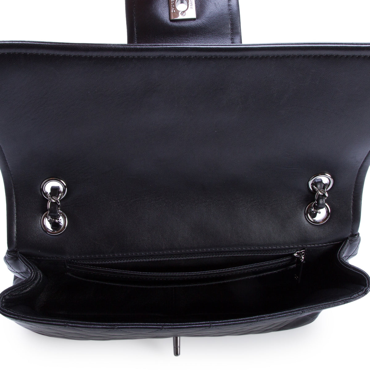 Chanel Black Lambskin Quilted Elementary Chic Flap Bag