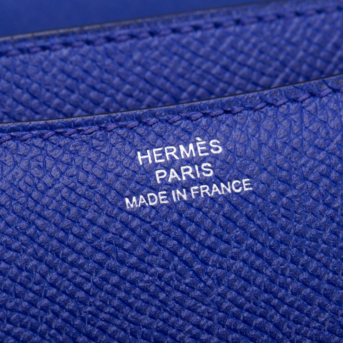 Hermes Bleu Electrique Epsom Leather Mini Constance III 18 w/ Box & Receipt