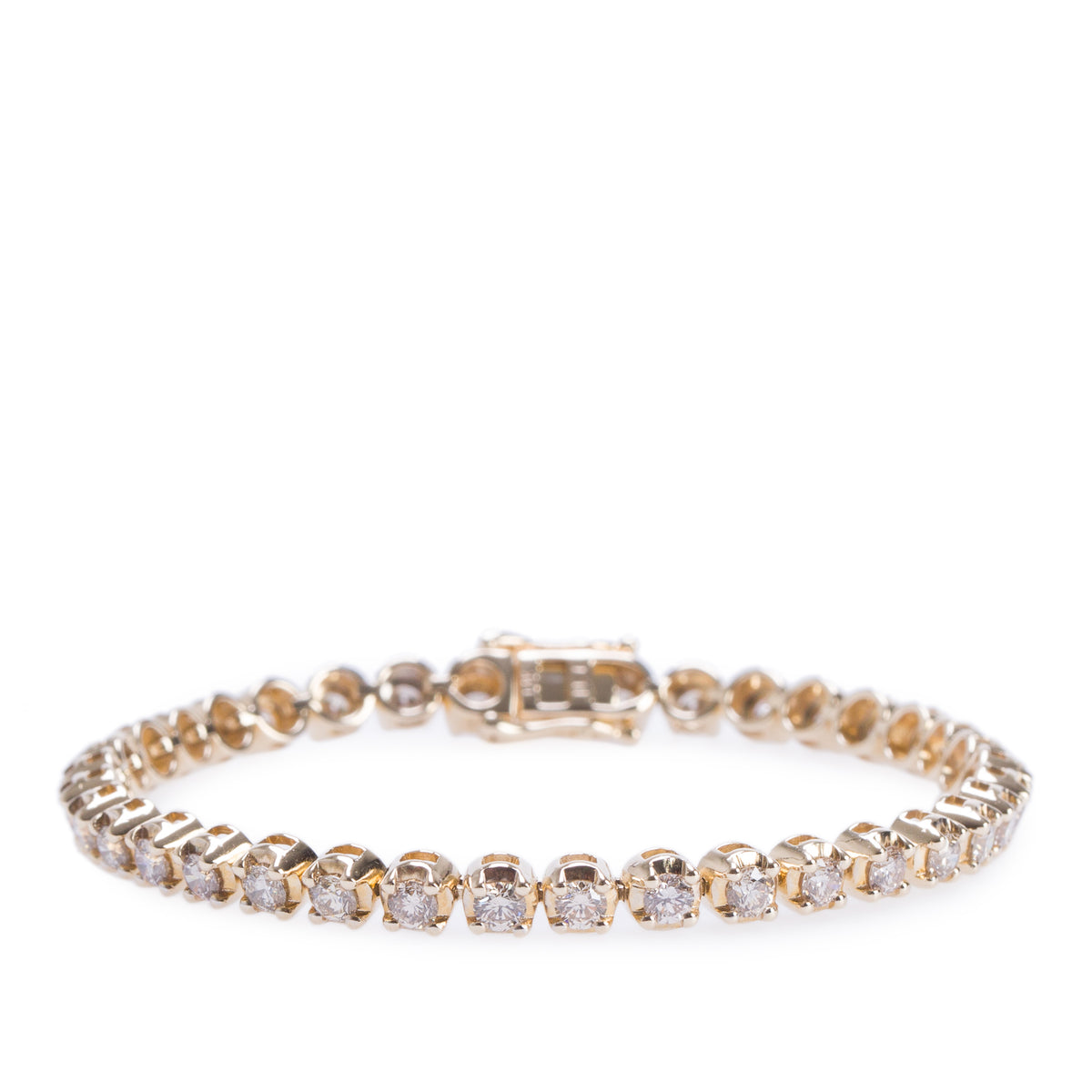 14k Yellow Gold 5.09 tcw. Diamond Tennis Bracelet