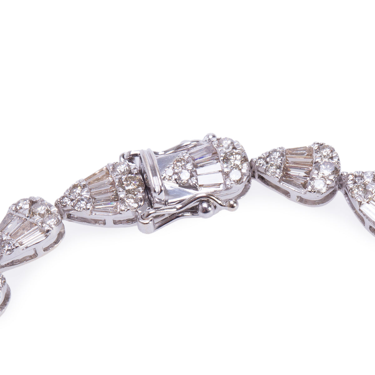 18k White Gold 7.56 tcw. Diamond Bracelet