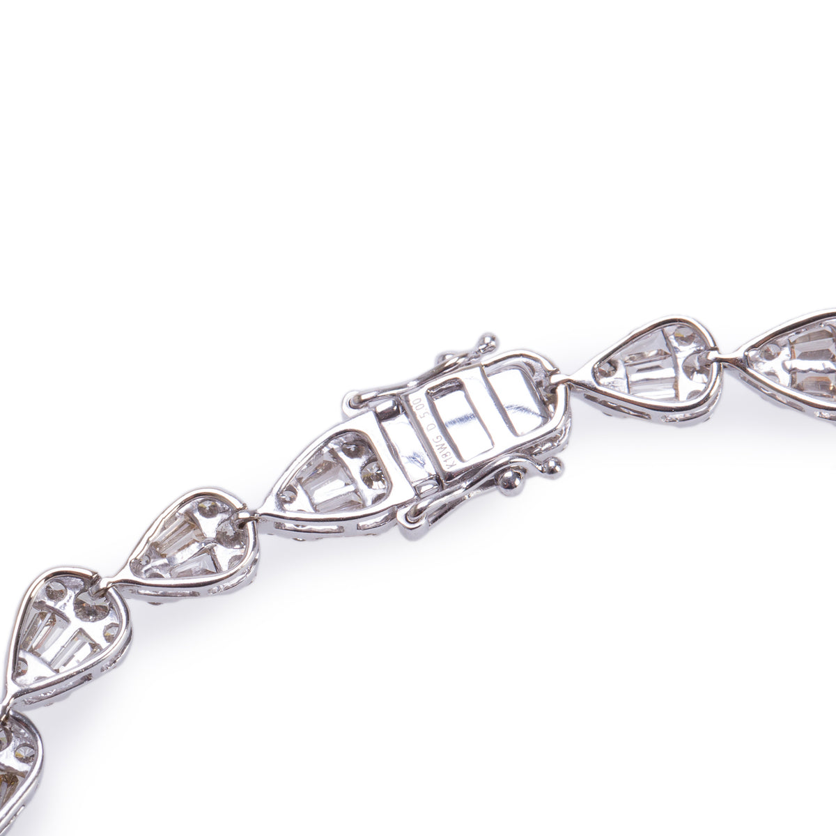 18k White Gold 7.56 tcw. Diamond Bracelet