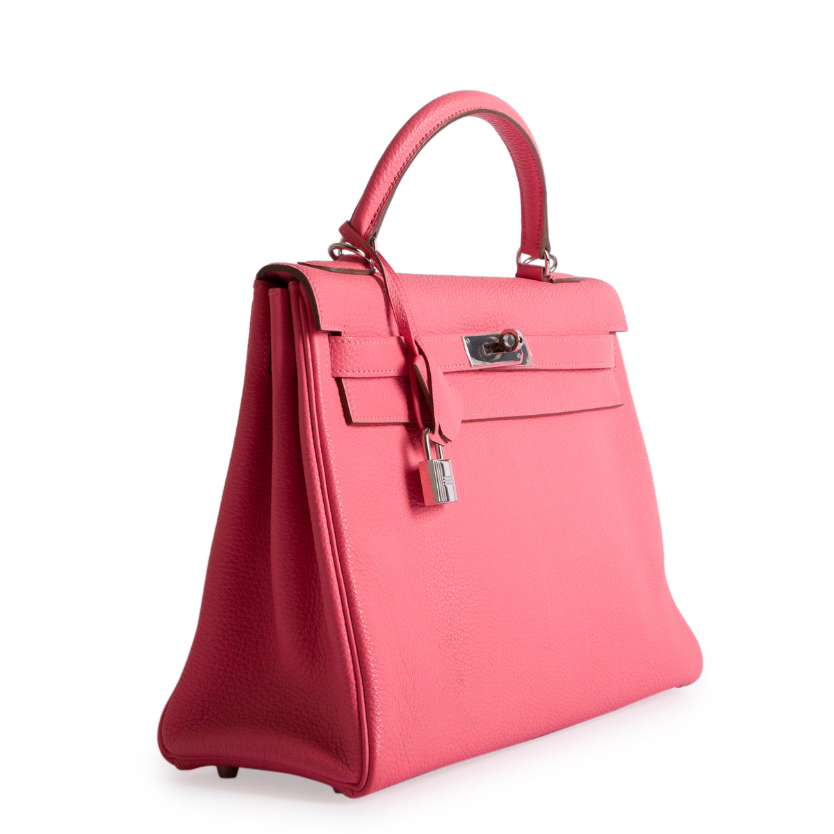 Hermes Rose D'Ete Taurillon Clemence Kelly II Retourne 32 w/ Strap