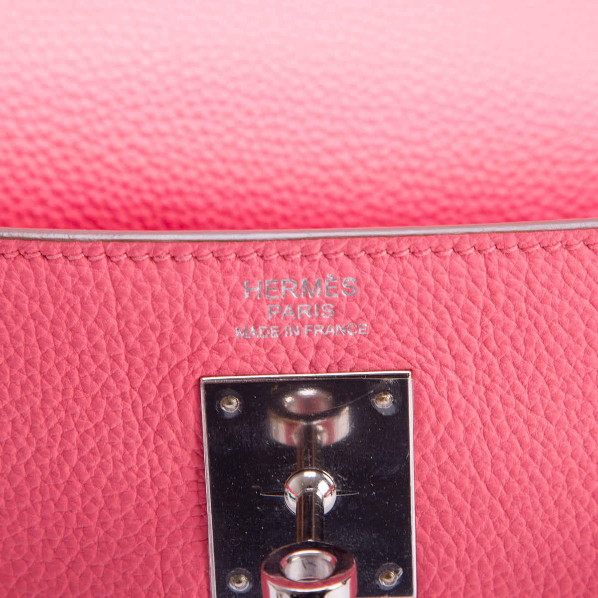 Hermes Rose D'Ete Taurillon Clemence Kelly II Retourne 32 w/ Strap