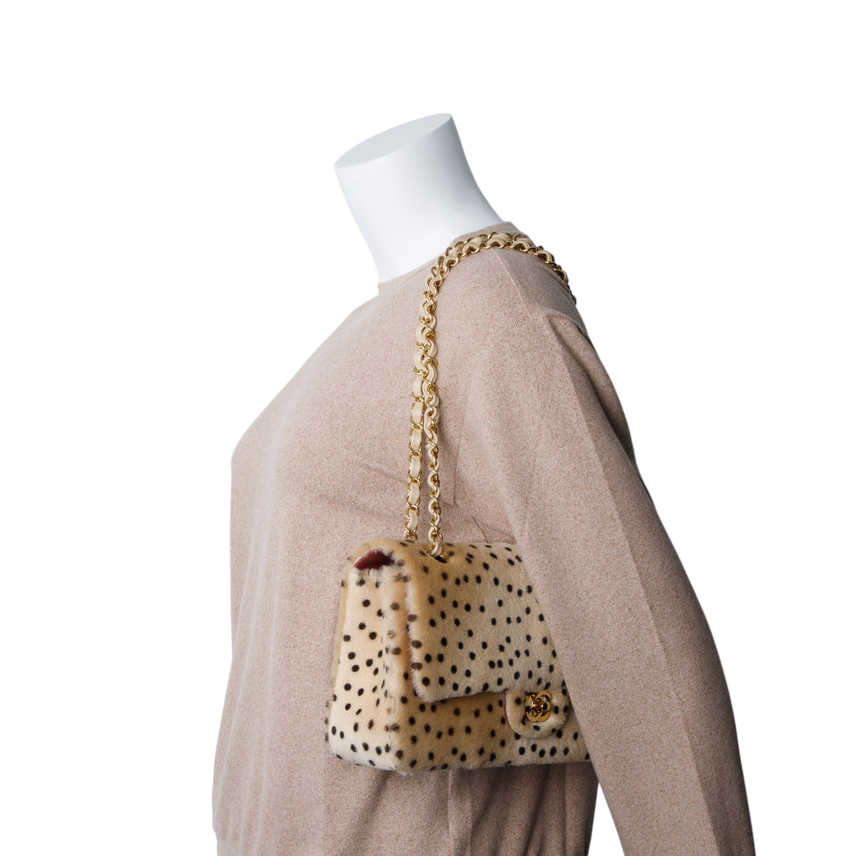 Chanel 2026 Pony Hair Cheetah Printed Creative Fabrics Flap w/ Box