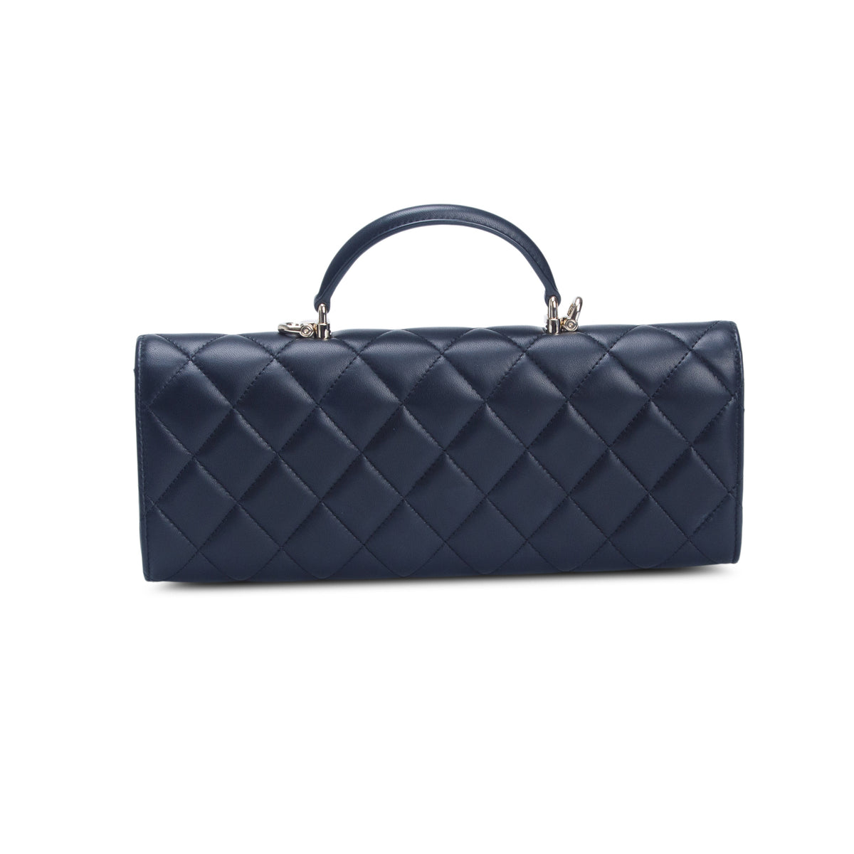 Chanel 2026 Black Lambskin Top Handle East West Flap w/ Box, Receipt & Strap