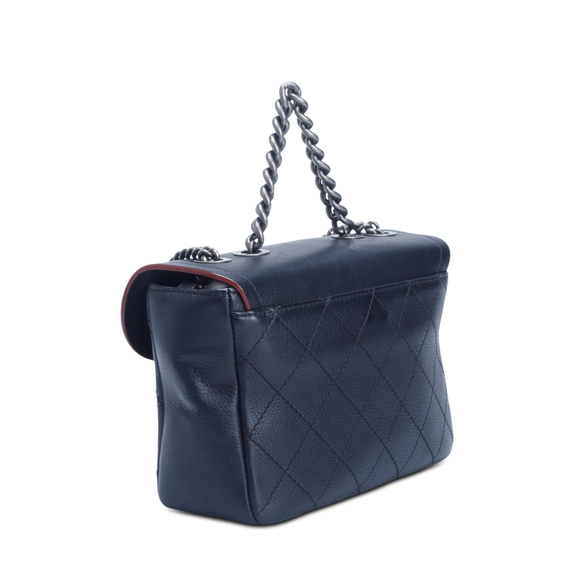 Chanel Black Grained Calfskin Archi Chic Flap