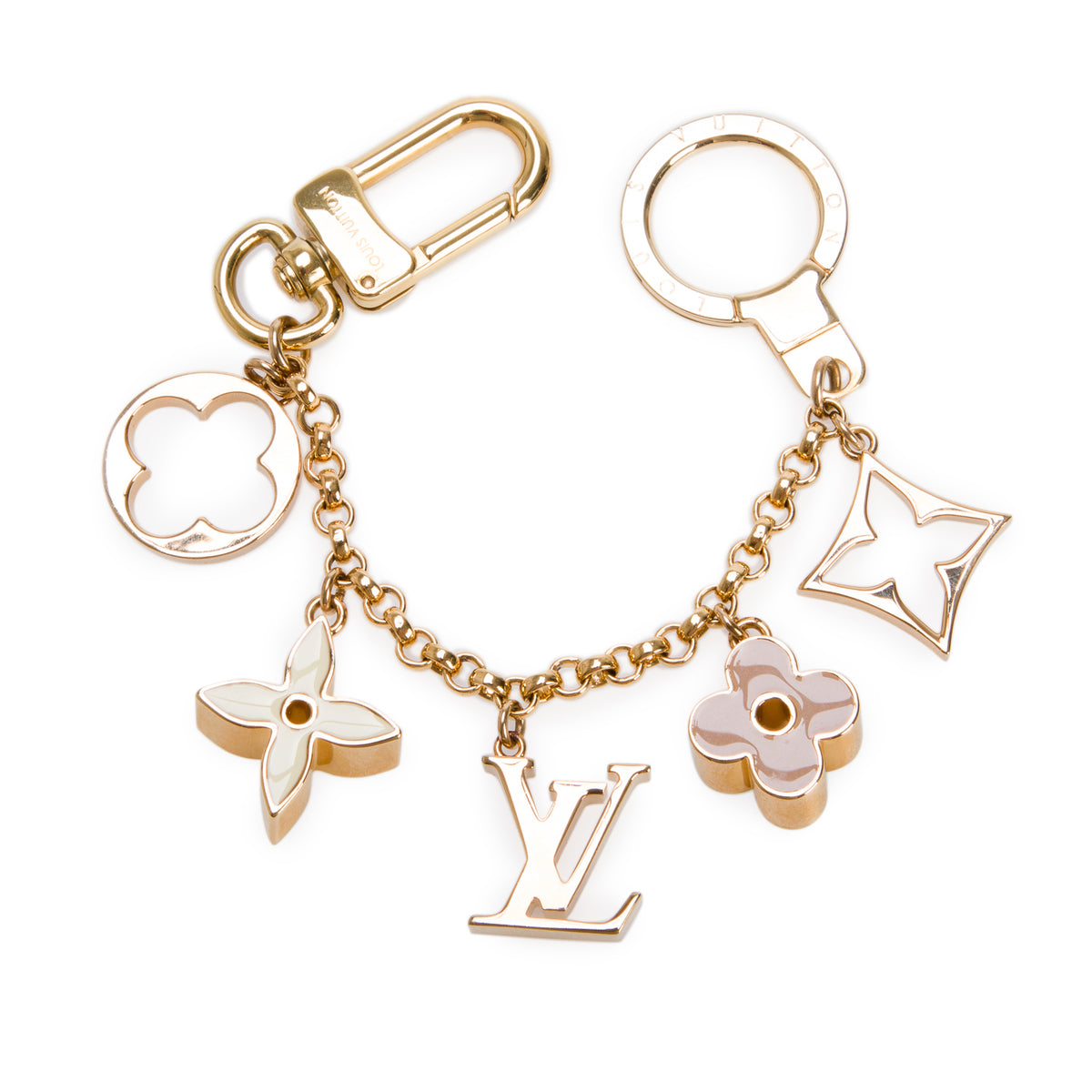Louis Vuitton 2023 Gold-Tone Fleur de Monogram Bag Charm