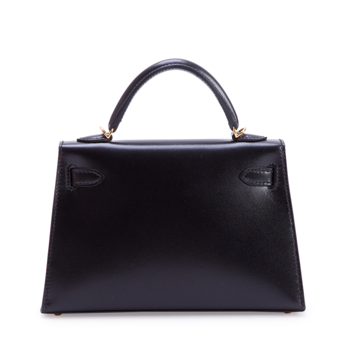 Hermes 2026 Noir Box Mini Kelly Sellier 20 w/ Box & Strap