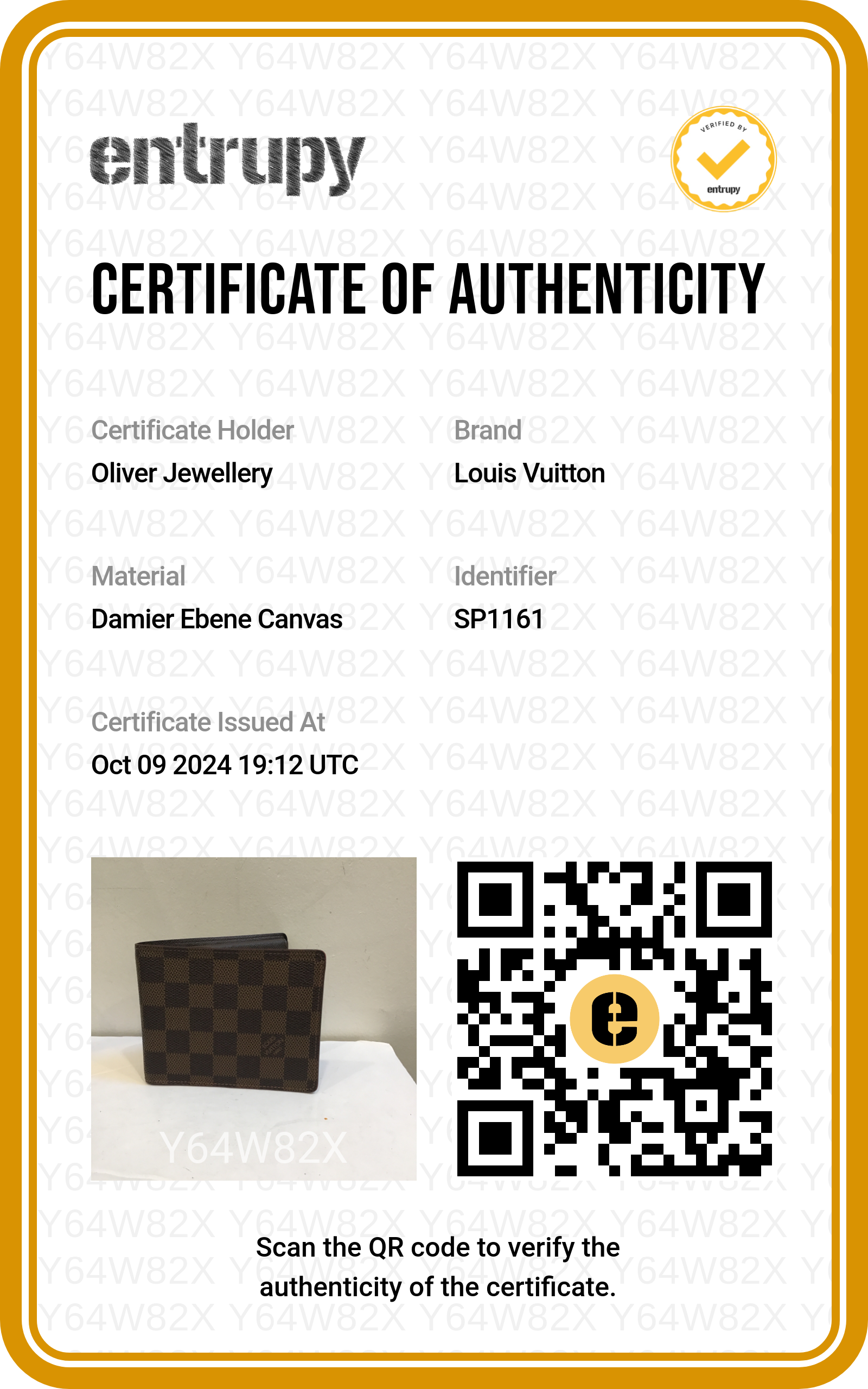 Louis Vuitton Damier Ebene Florin Wallet