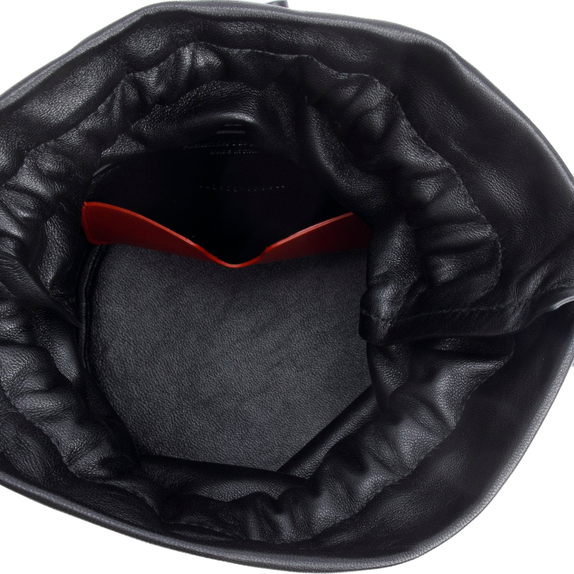 Alexander McQueen Black Calfskin Leather The Soft Curve Bucket Bag w/ Box