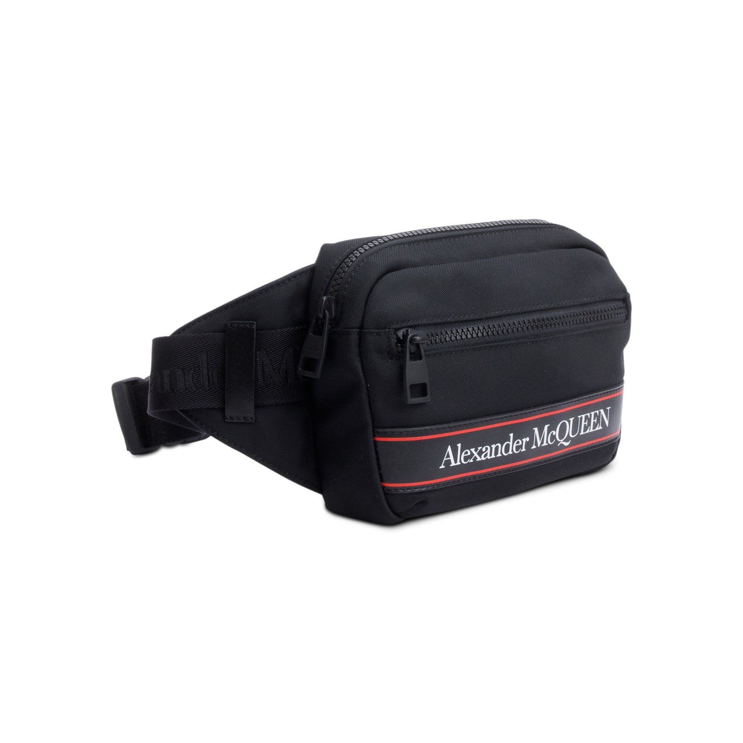 Alexander McQueen Black Nylon Logo Belt Bag
