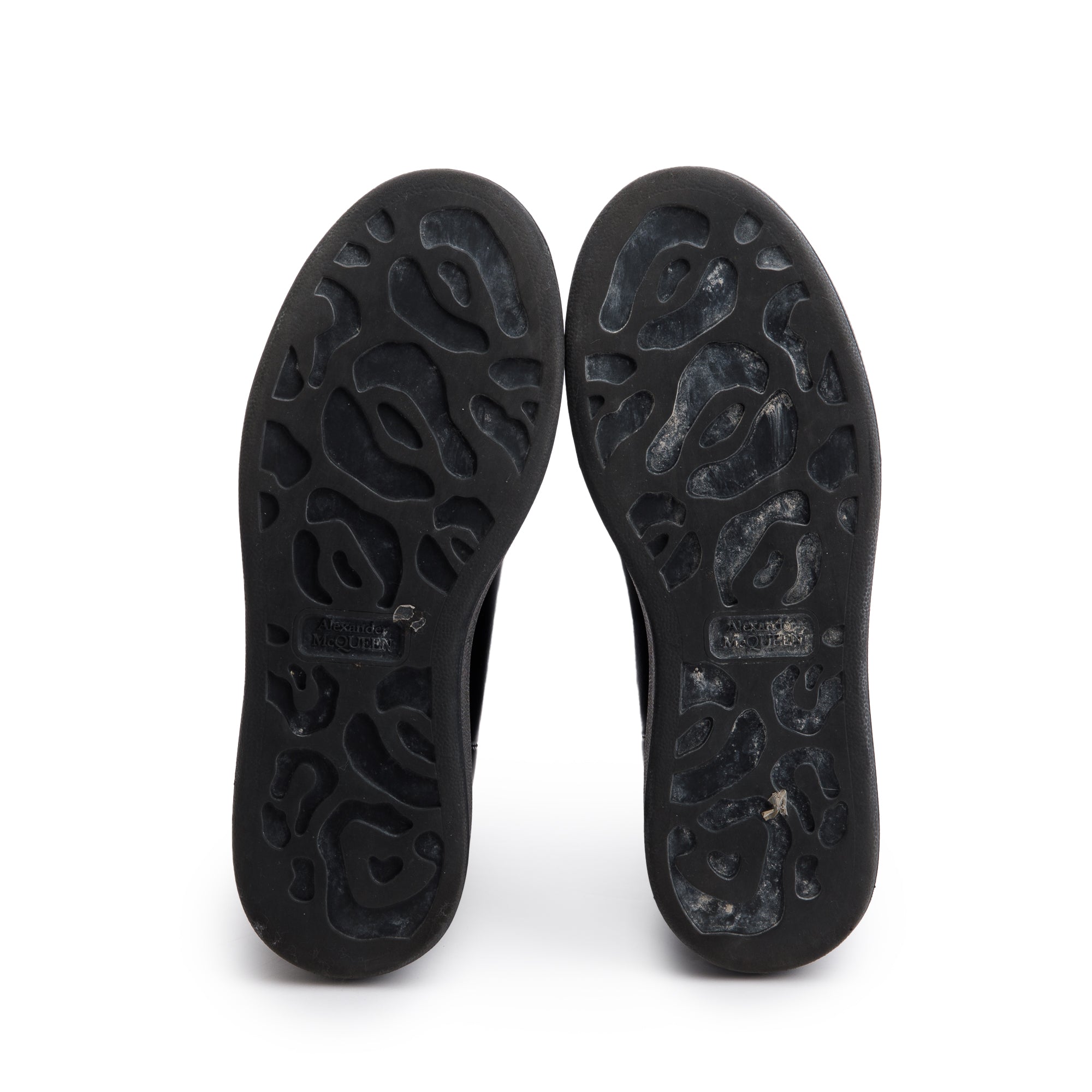 Alexander McQueen Black Shiny Calfskin Leather Chelsea Boots, Size 35