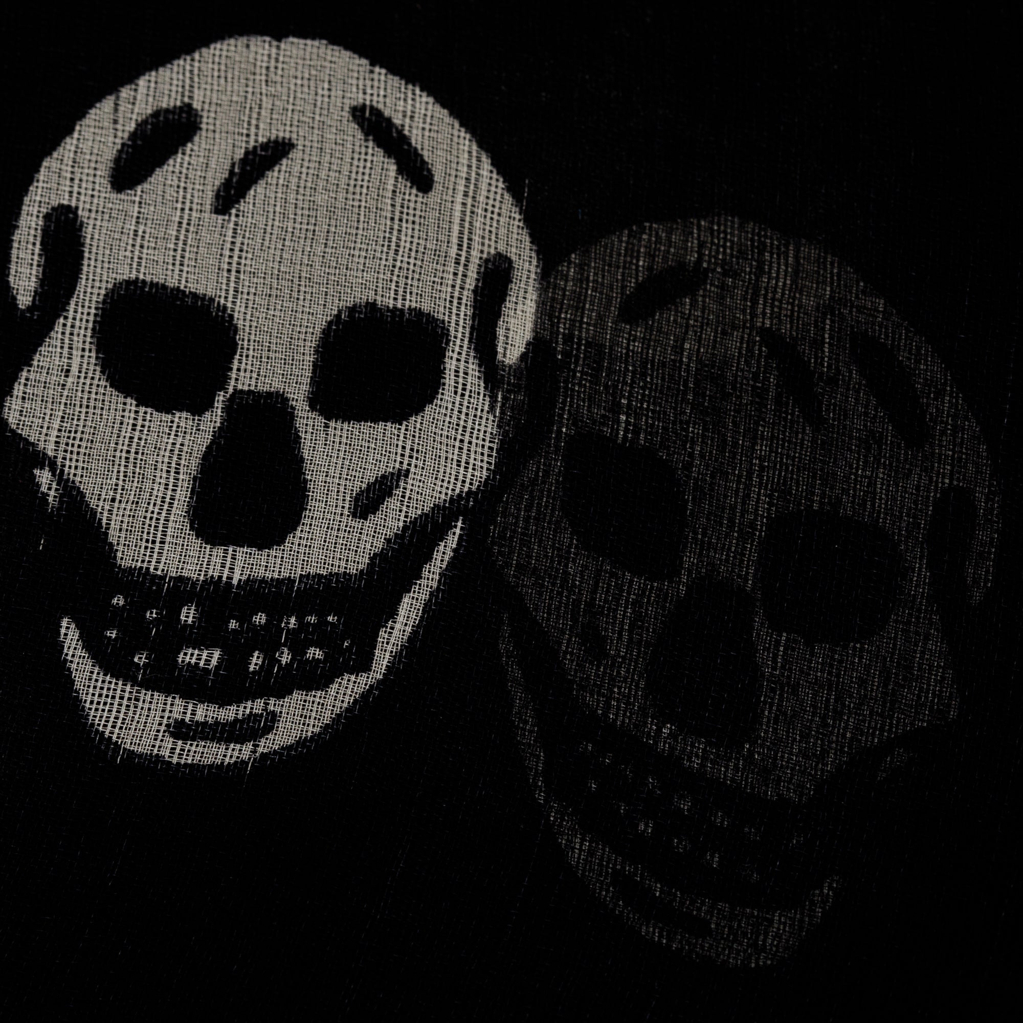 Alexander McQueen Black Skull Printed Silk Scarf