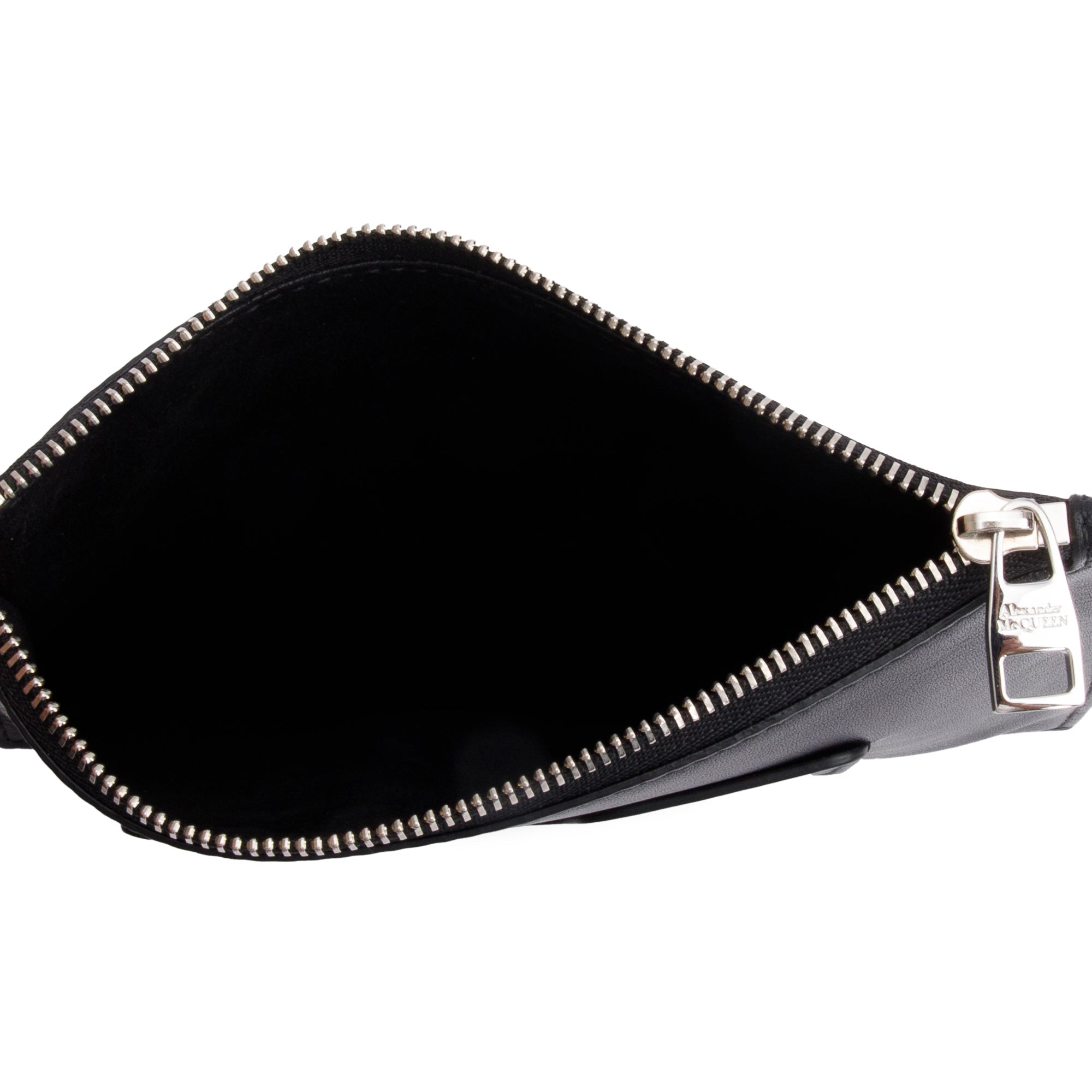 Alexander McQueen Black & White Calfskin Leather Large Bow Tote w/ Pouch