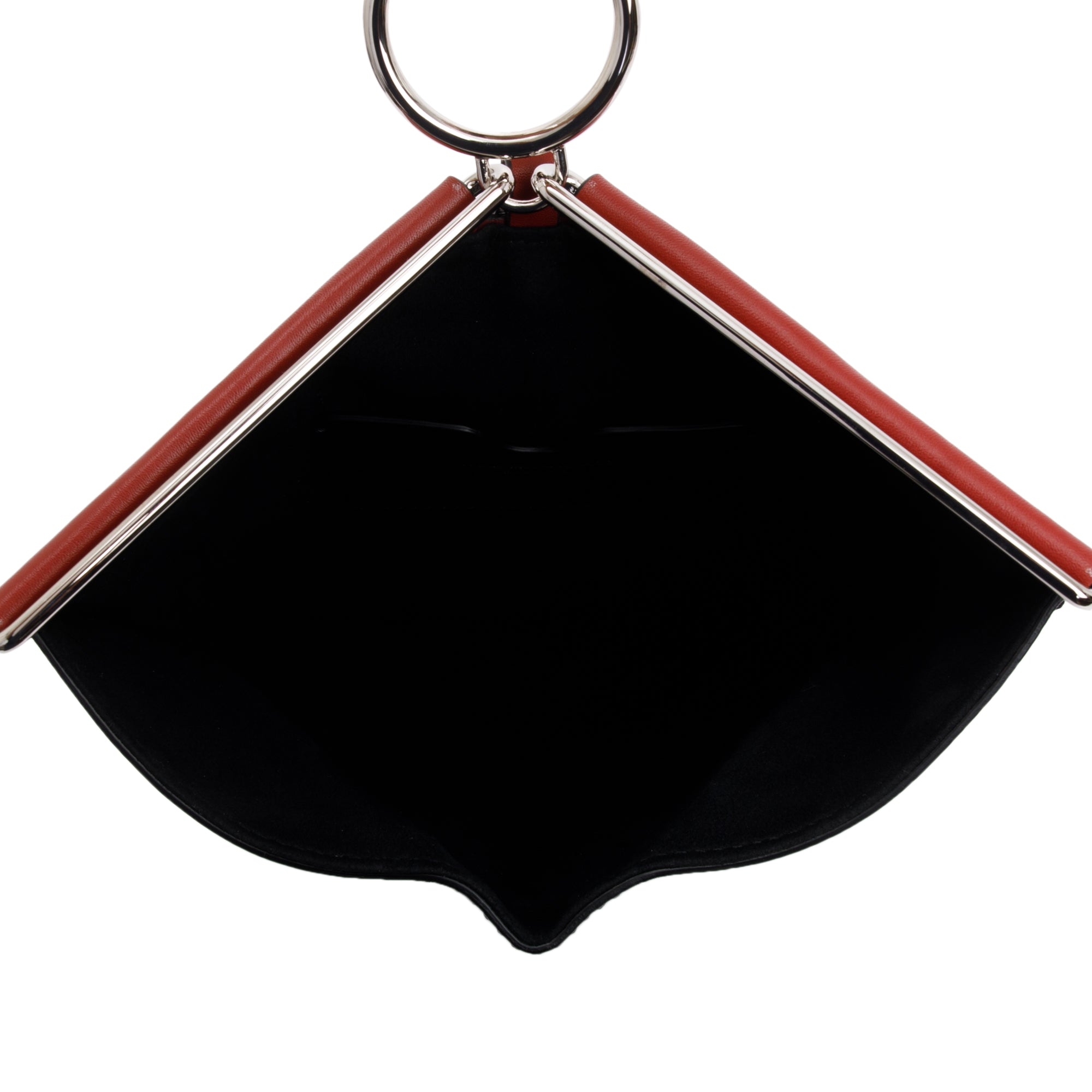 Alexander McQueen Black and Red Calfskin Leather Butterfly Bag