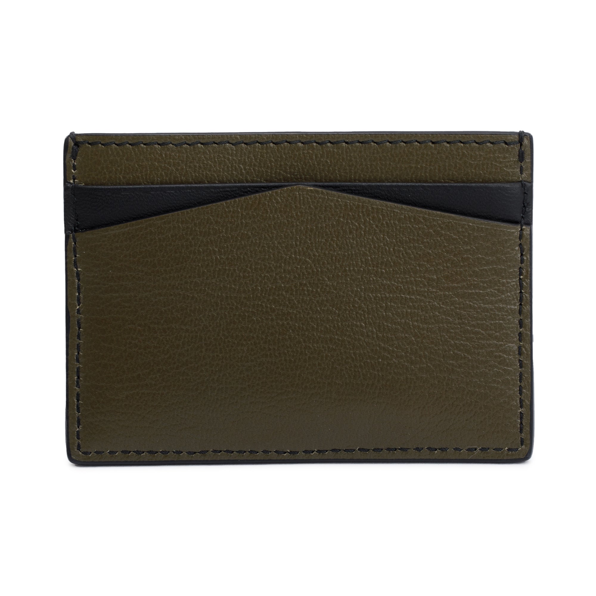 Alexander McQueen Green Leather Skull Card Holder
