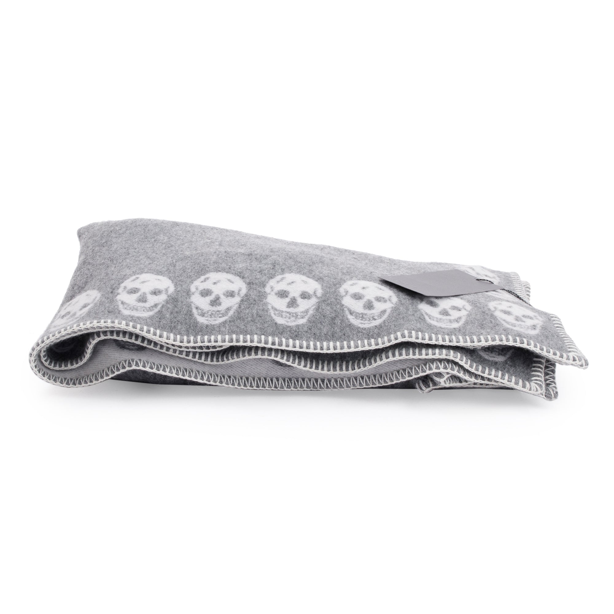 Alexander McQueen Grey Cashmere Skull Cape